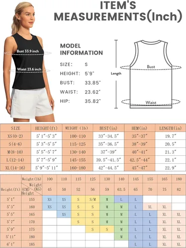 Vista 7 de Hiverlay Workout Tank Tops for Women Sleeveless Athletic Cropped Tank Top Sports Gym Muscle Running Shirts