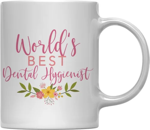 Vista 27 de Andaz Press Taza de café de 11 oz, regalo de broma de la mejor abbuela del mundo, diseño floral, paquete de 1