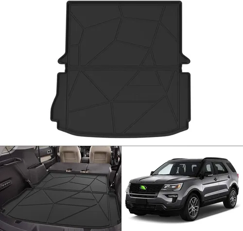 Vista 26 de KUST Alfombrilla de carga para maletero para Land Rover Discovery 4 LR4 2010-2016 (5/7 asientos) Cubierta trasera de goma Discoery 4 accesorios