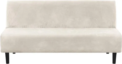 Vista 18 de H.VERSAILTEX - Funda para sofá de terciopelo real, para futón sin brazos, sofá, sofá cama, para proteger muebles, de terciopelo grueso y suave que