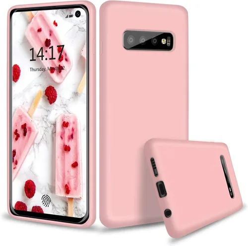 Vista 9 de Funda compatible con Galaxy S10, forro de tela de microfibra de silicona líquida, cubierta de cuerpo completo con protección de pantalla y cámara