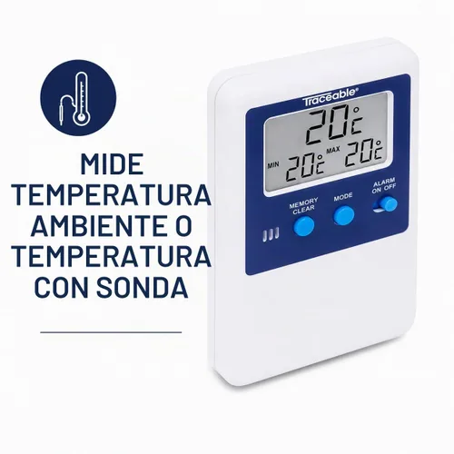 Vista 3 de Traceable® Termómetros digitales con calibración (sonda de botella)