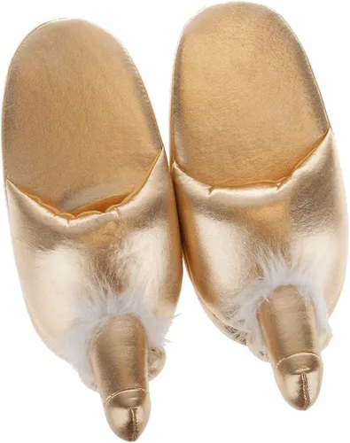 Vista 4 de Divertidas pantuflas de felpa unisex para adultos, regalo novedoso de broma, zapatos planos para interiores, antideslizantes, pantuflas peludas