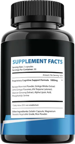 Vista 6 de Suplemento cerebral Neuro Plus, NeuroPlus para fórmula de memoria, Nero Plus PQQ para reducir los efectos negativos de la niebla cerebral, función