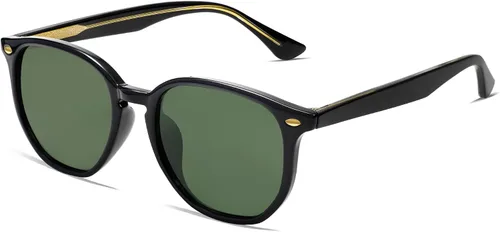 Vista 2 de VANLINKER Gafas de sol polarizadas hexagonales de moda para mujer VL9696
