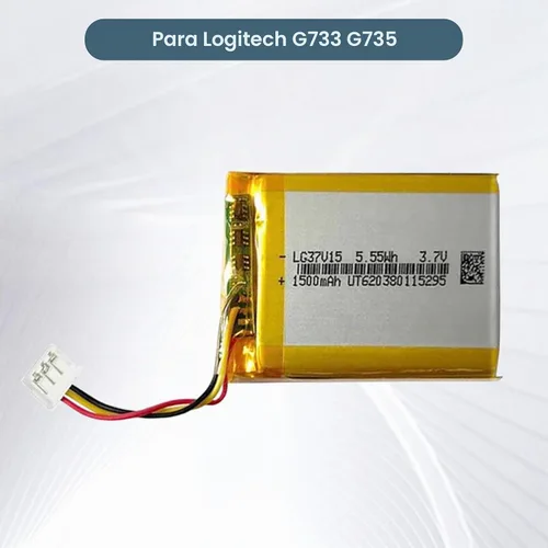 Vista 2 de Batería de repuesto 533-000181 compatible con Logitech G733 G735, 1500mAh 3.85V, con kit de herramientas de reparación