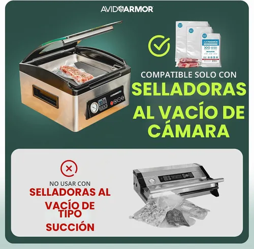 Vista 4 de Avid Armor paquete de 300 unidades de bolsas de cámara de vacío de tamaño variado para USV32