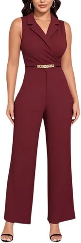 Vista 135 de DeftSharp Overol largo y elegante para mujer, sexy, para cóctel, fiesta, club, casual, para trabajo