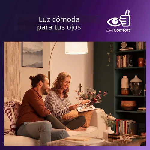 Vista 8 de PHILIPS LED 40W A19 4-Pack Basic Soft White (2700K) 450 Lumen (6.5W = 40W) Frosted Flicker-Free Light Bulbs