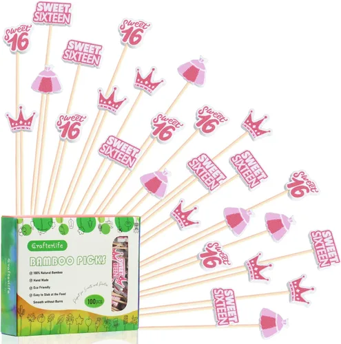 Vista 8 de 120 piezas Palillos de Cóctel de Bola de Discoteca Palitos de Fruta Palillos Largos Brochetas de Comida para Sándwich, 4.7", Desechables