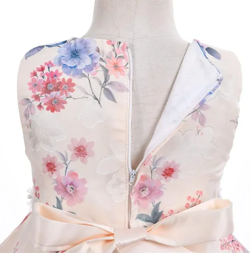 Vista 7 de Cosplay Life Floral Dress for Girls and Young Adults Fashion Flower Waistline Kids Party Festival Dress Ages 5-9 Years Old