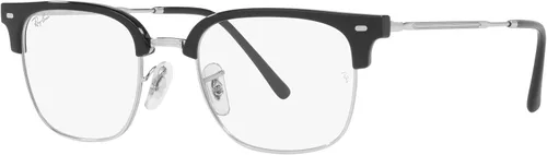 Vista 2 de Ray-Ban Unisex RX7216F Clubmaster Low Bridge Fit Square - Montura para gafas graduadas, color negro sobre lente de demostración, 2.087 in