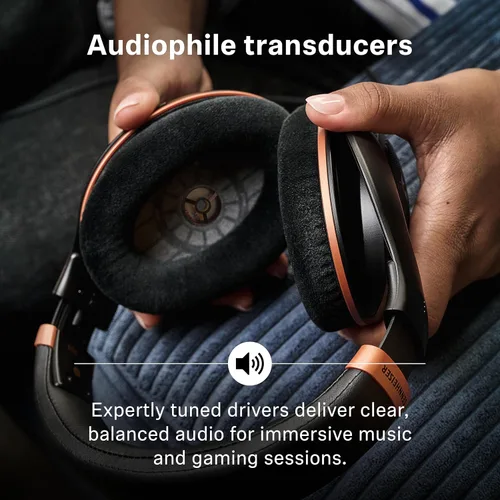 Vista 12 de Sennheiser HD 505 - Auriculares con cable supraaurales con sonido transparente y graves controlados, auriculares de estudio de mayor comodidad