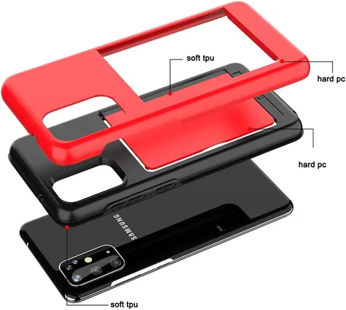 Vista 7 de Galaxy A52 5G Funda Con Tarjetero, Funda Protectora De Silicona De Silicona Para Samsung Galaxy A52 5G - Negro