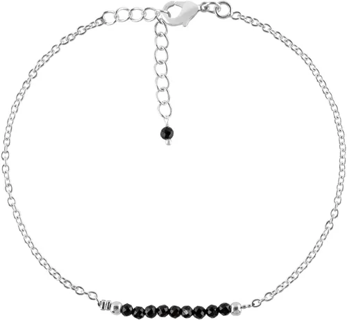 Vista 30 de YANARA Pulsera de tobillo para mujer, piedra de nacimiento natural, cuentas de piedras preciosas, tobillera delicada hecha a mano de 9 pulgadas +