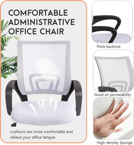Vista 6 de PayLessHere Silla de oficina en casa, silla de escritorio para computadora, silla ergonómica ajustable, soporte lumbar, reposabrazos ejecutiva