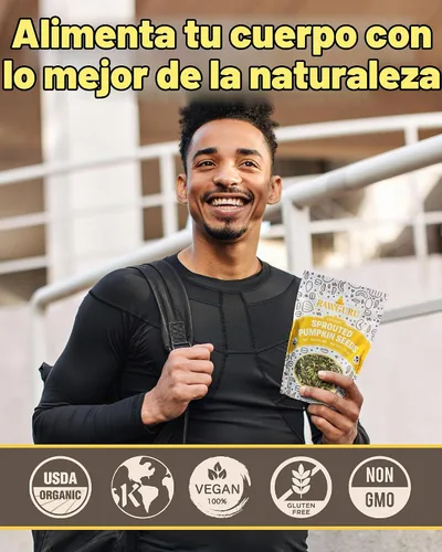 Vista 6 de RawGuru Semillas de calabaza germinadas orgánicas, semillas de calabaza para comer, 16 onzas, paquete de 1