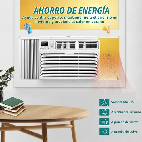 Vista 5 de Daisypower Kit de cortina de paneles laterales de aire acondicionado de ventana con marco, panel lateral de aislamiento de CA para ventanas