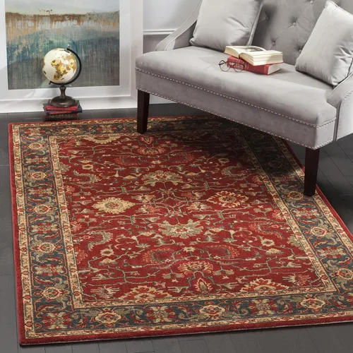 Vista 7 de SAFAVIEH Mahal Collection - Alfombra decorativa, 2.2 x 4 pies, azul marino y natural, diseño oriental tradicional, no desprende pelusa y de fácil