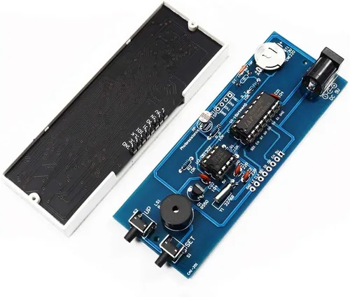 Vista 2 de Treedix 1 unids colorido reloj digital kits LED hablando reloj DIY kit componente reloj electrónico montaje experimento (verde)