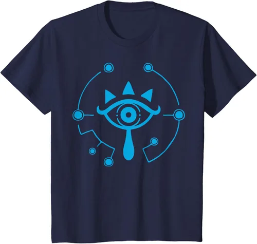 Vista 36 de Zelda Breath of The Wild Sheikah Eye Logo Camiseta Negro