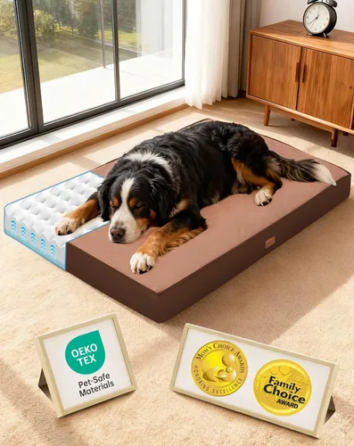 Vista 28 de OhGeni Cama ortopédica para perros pequeños, espuma viscoelástica 01-gris