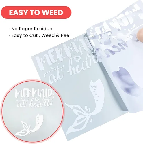 Vista 4 de White Vinyl, Glossy White Permanent Vinyl -12" x 11 FT for Cutting Machine, Party Decoration, Car Decal, Signs, Scrapbooking