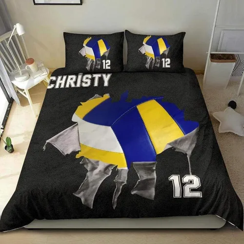 Vista 15 de Juego de ropa de cama de voleibol, edredón de microfibra para deportes, voleibol, tamaño King, Queen, individual, decoración para el hogar