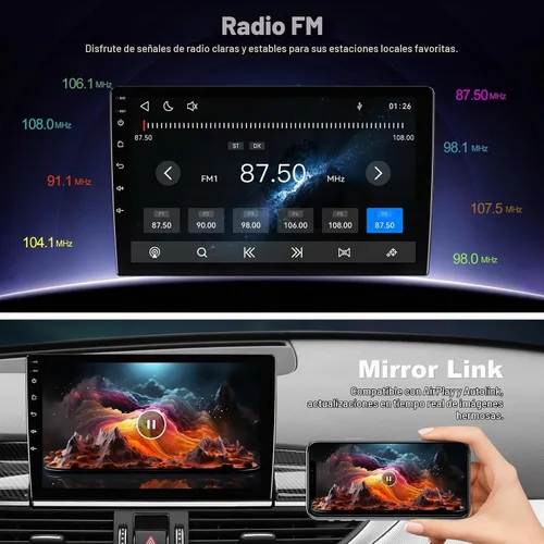 Vista 6 de Estéreo de coche Linux de 9 pulgadas para Honda CR-V CRV 2007-2011 Pantalla táctil IPS Radio de coche con Carplay y Android Auto Soporte Cámara