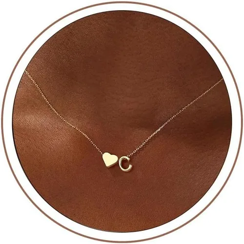 Vista 48 de Turandoss Mothers Day Gifts for Mom Wife - Dainty 18K Gold Plated Heart Initial A-Z Pendant Necklace Trendy Jewelry Heart Necklaces Birthday Mothers