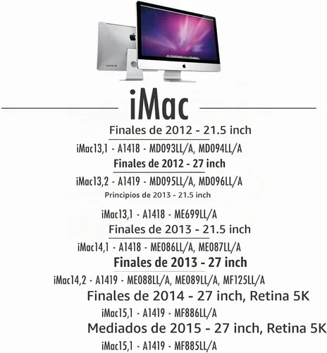 Vista 4 de A-Tech 4 GB de RAM para Apple MacBook Pro (mediados de 2012), iMac (finales de 2012, principios/finales de 2013, finales de 2014, mediados de 2015)