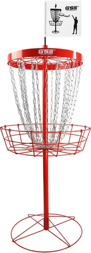 Vista 9 de GSE Pro 24-Chain Disc Golf Basket, Portable Regulation Size Goal Target
