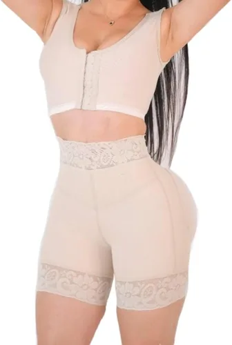 Vista 6 de Fajas Colombia Powernet Plus - Pantalones cortos levantadores de glúteos de alta compresión para abdomen y abdomen cortos Faja Colombiana Levanta