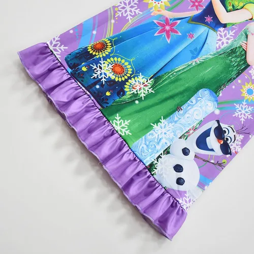 Vista 7 de YODISON Vestido de fiesta de princesa para niñas, vestido de Halloween con bolsa, morado (43.3 in3T-4T)