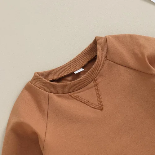Vista 4 de Foidiccx Conjunto de ropa de 2 piezas para bebés y niños pequeños para otoño e invierno