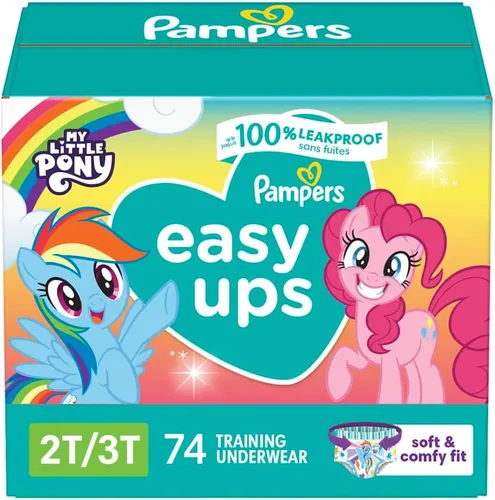 Vista 29 de Easy Ups - Pantalones de entrenamiento para niñas y niños, talla 4 (2T3T), 25 unidades, ropa interior absorbente de Peppa Pig, hasta un 100% a