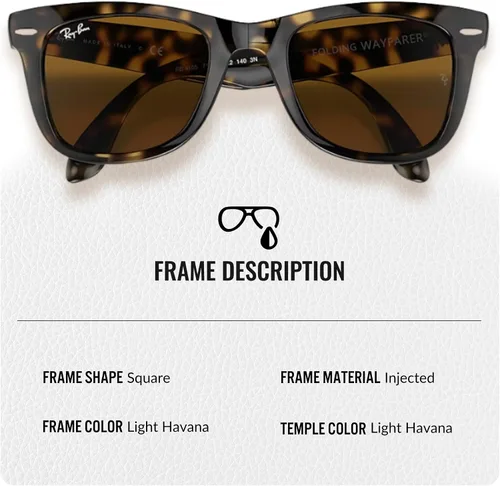 Vista 18 de Ray-Ban RB4105 WAYFARER FOLDING CLASSIC - Gafas de sol de forma cuadrada con kit oficial de gafas