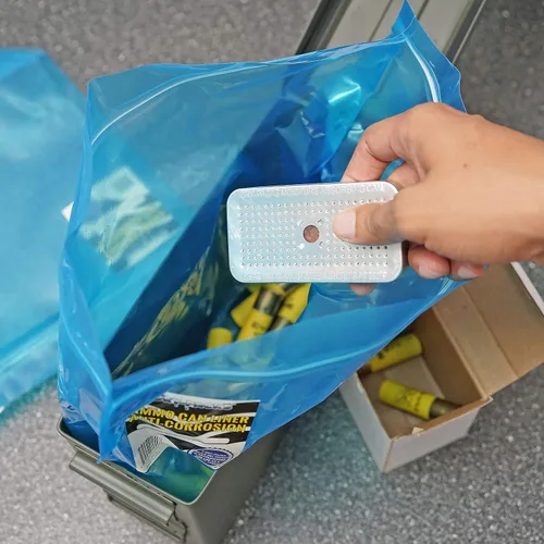 Vista 4 de Dry-Packs Gel de sílice indicador, 1.41 oz en recipiente resistente de deshumidificación de aluminio, sin cloruro de cobalto II, DP40CAN
