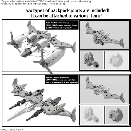 Vista 10 de Bandai Hobby - Misiones de 30 minutos - #64 bEXM-21 Verdenova (Navy), Bandai Spirits Kit de Modelo 30 MM