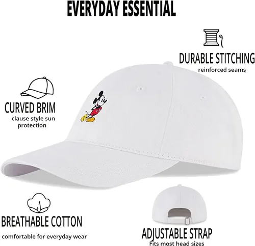 Vista 2 de Gorra de béisbol ajustable para adultos de Mickey Mouse de Disney para hombres