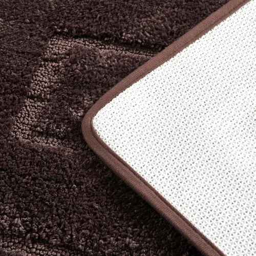 Vista 6 de WPM - Juego de alfombras de baño y cortina de ducha con estampado de leopardo animal, alfombra de baño absorbente de lujo, alfombra de contorno