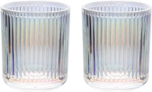 Vista 8 de Gaolinci 2 Piezas Vaso de Vidrio Tumbler, Portacepillos de Dientes, Tazas de Baño, 10 onzas