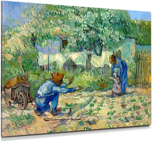 Vista 97 de Serie de pinturas de Vincent Van Gogh (favoritos). Reproducción de arte clásico de Van Gogh, impreso en lienzo, Algodón, Almond Blossom, 16x20