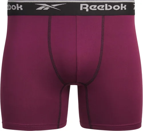 Vista 3 de Reebok Calzoncillos tipo bóxer para hombre Paquete de 3 bóxers elásticos ultrasuaves para hombre Paquete de ropa interior deportiva para hombre