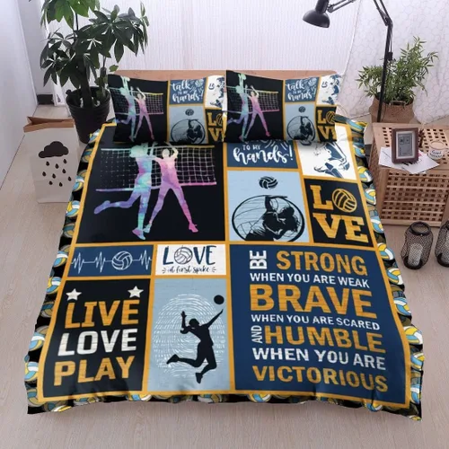 Vista 18 de Juego de ropa de cama de voleibol, edredón de microfibra para deportes, voleibol, tamaño King, Queen, individual, decoración para el hogar