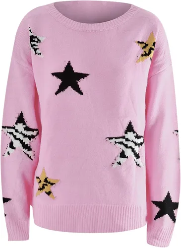 Vista 7 de Ropa de otoño para mujer, suéter de moda con cuello redondo, manga larga, suéter de punto