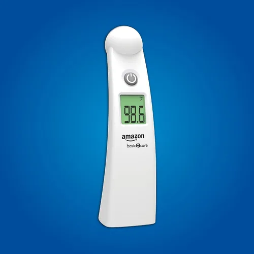 Vista 2 de Amazon Basic Care Termómetro Digital Temple Touch, Blanco