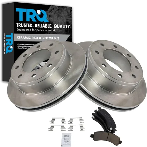 Vista 170 de TRQ Juego de pastillas de freno y rotor de cerámica trasera compatible con Honda Accord V6 1998-02 3.0L con frenos de disco traseros 02-06 Acura RSX