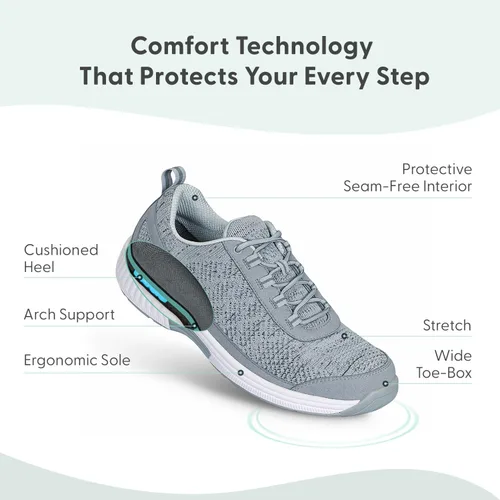 Vista 13 de Orthofeet Zapatillas ortopédicas de lava de punto para hombre