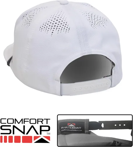 Vista 47 de Paramount Outdoors Sombrero de pesca de trucha al atardecer, diseño de silueta de pez de montaña, sombrero para exteriores con cómodo Snapback